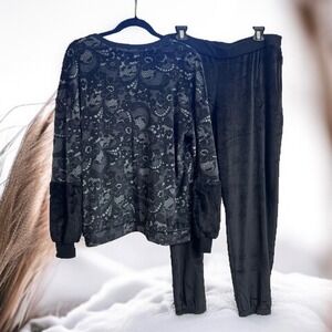 Simply Vera Vera Wang Wang Velour Top & Jogger‎ Pants Pajama Set Loungewear XL